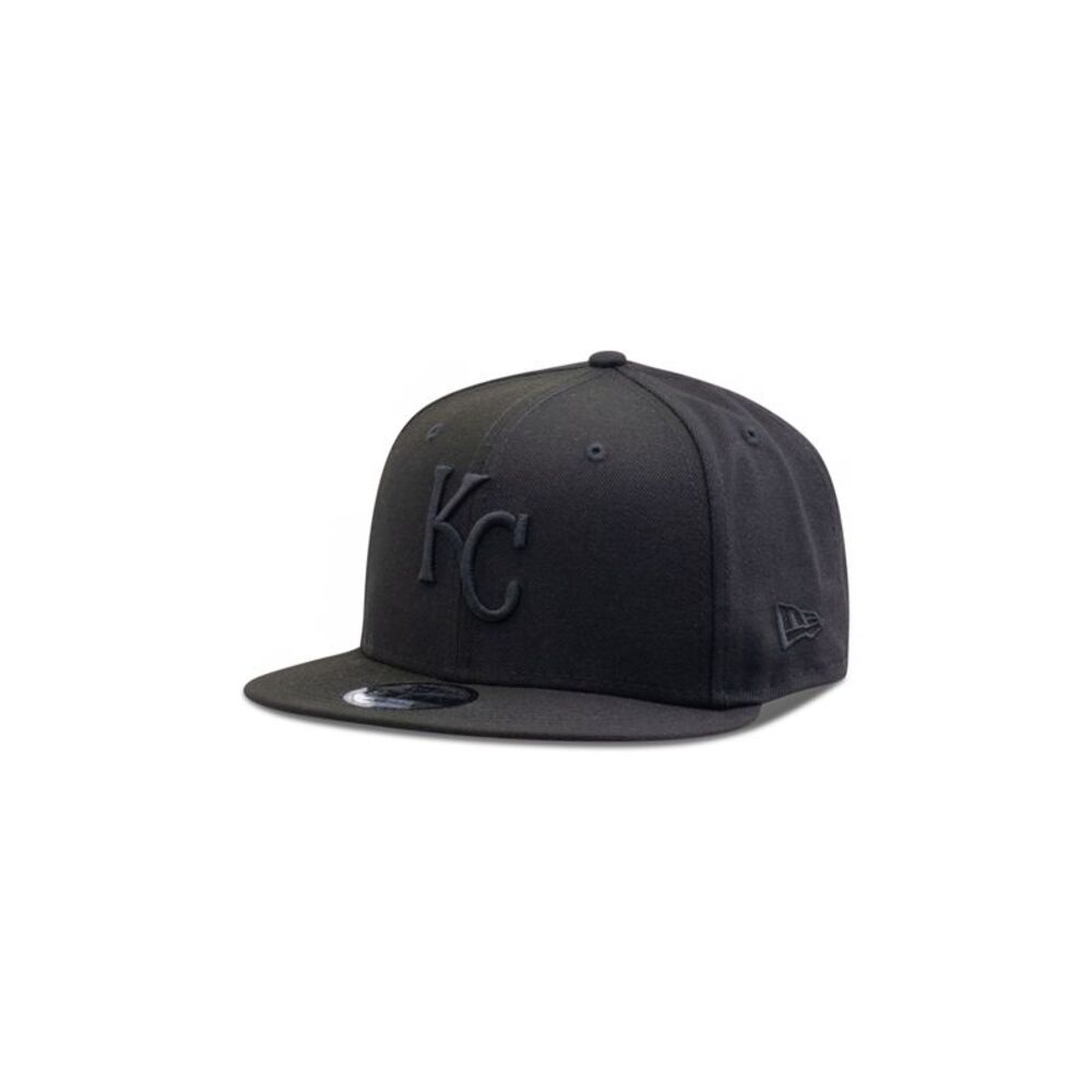 New Era Kansas City Royals MLB Basic Snapback Black on Black 950 Adjustable Cap